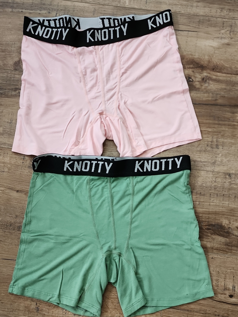 Knotty Women's Boxer Brief 2-Pack — Blush Pink & Sage Green